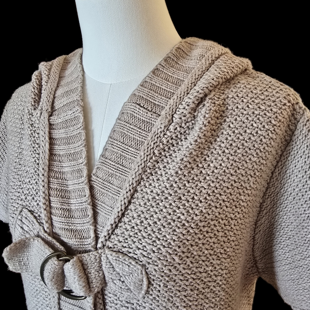 Maurices Taupe Knit Cardigan with Hood